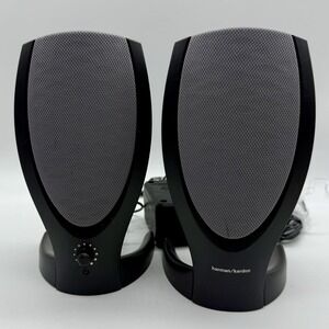 Harman Kardon Wired Desktop Speakers Multimedia HK206 With‎ A/C Adapter Tested